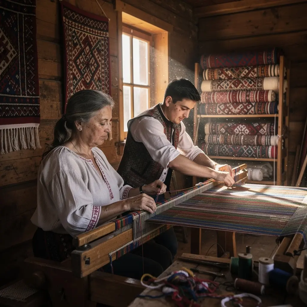 Visitors enjoying a scenic view of the Slovak countryside while participating in a cultural workshop.